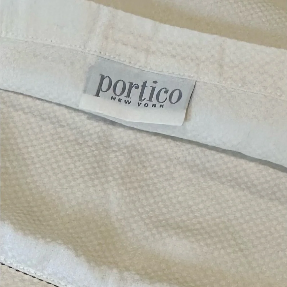 Portico luxury linens. Set of two ivory euro shams